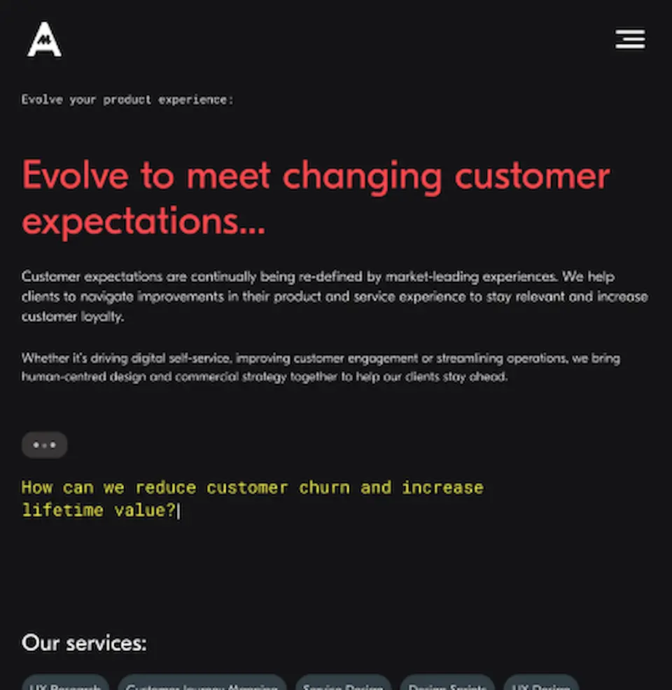 Active Matter website screenshot