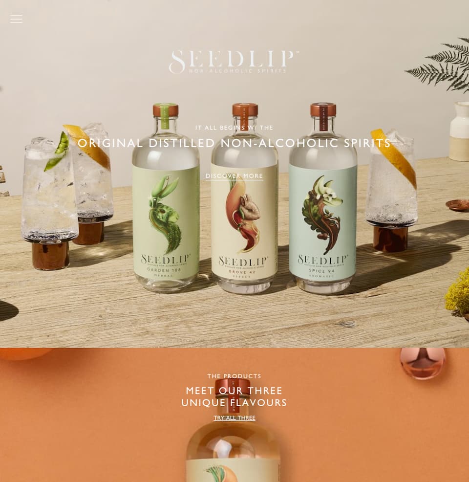 Seedlip website screenshot