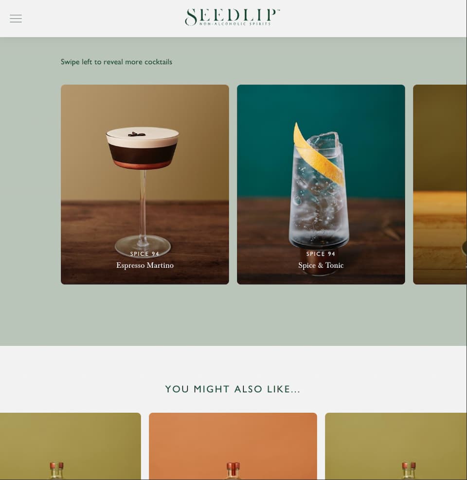 Seedlip website screenshot